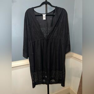 Dotti Black Lace Swim Cover-Up‎
